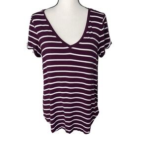 Soft & Sexy American Eagle V Neck T Shirt Striped
